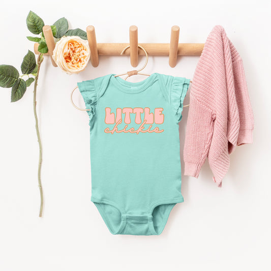 Little Chickie | Baby Graphic Flutter Sleeve Onesie