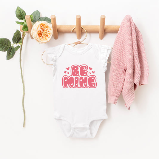 Be Mine Bubble | Baby Graphic Flutter Sleeve Onesie