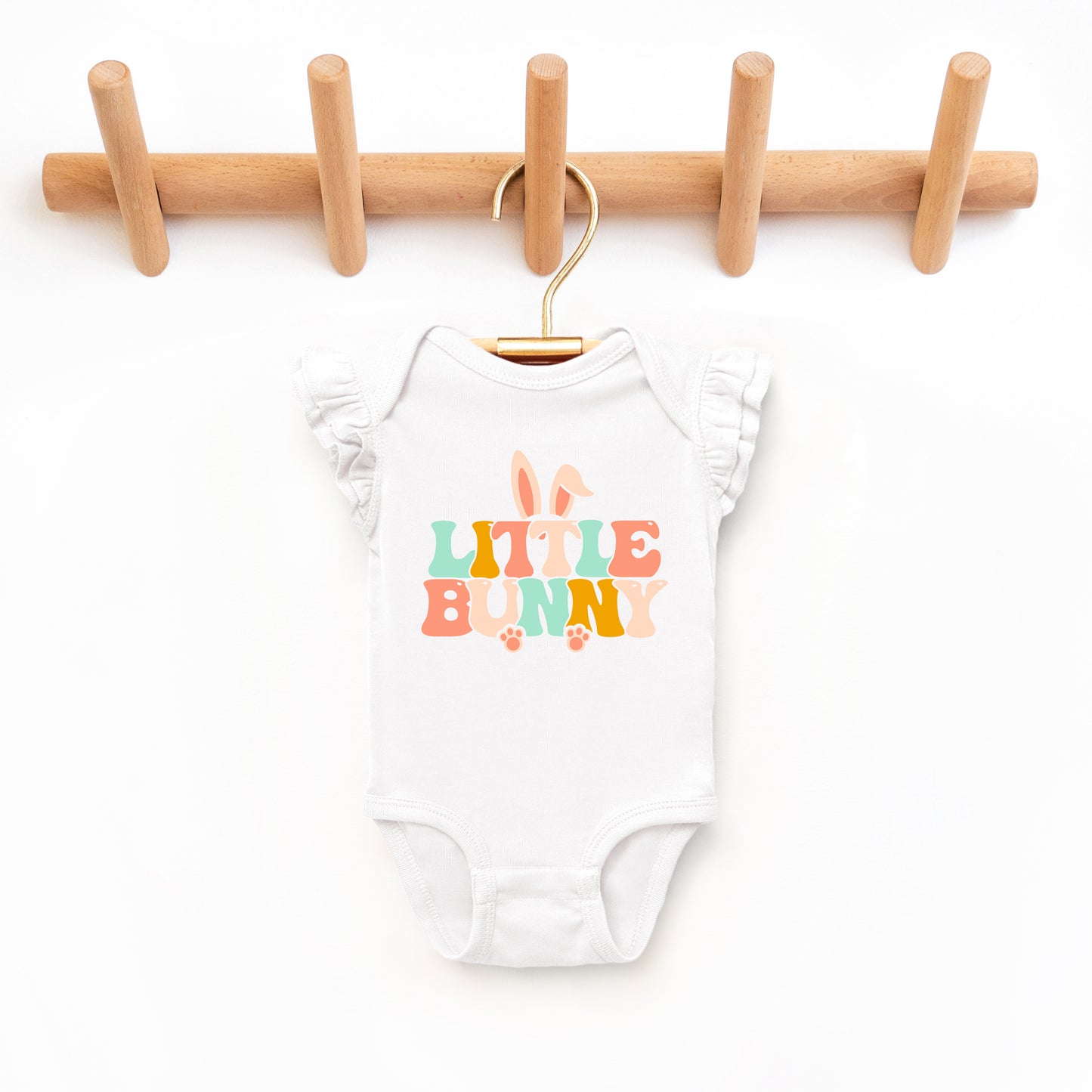 Little Bunny Ears | Baby Graphic Flutter Sleeve Onesie