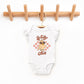 Groovy Chick Checkered | Baby Graphic Flutter Sleeve Onesie