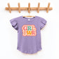 Girl Power Retro | Toddler Graphic Flutter Sleeve Tee