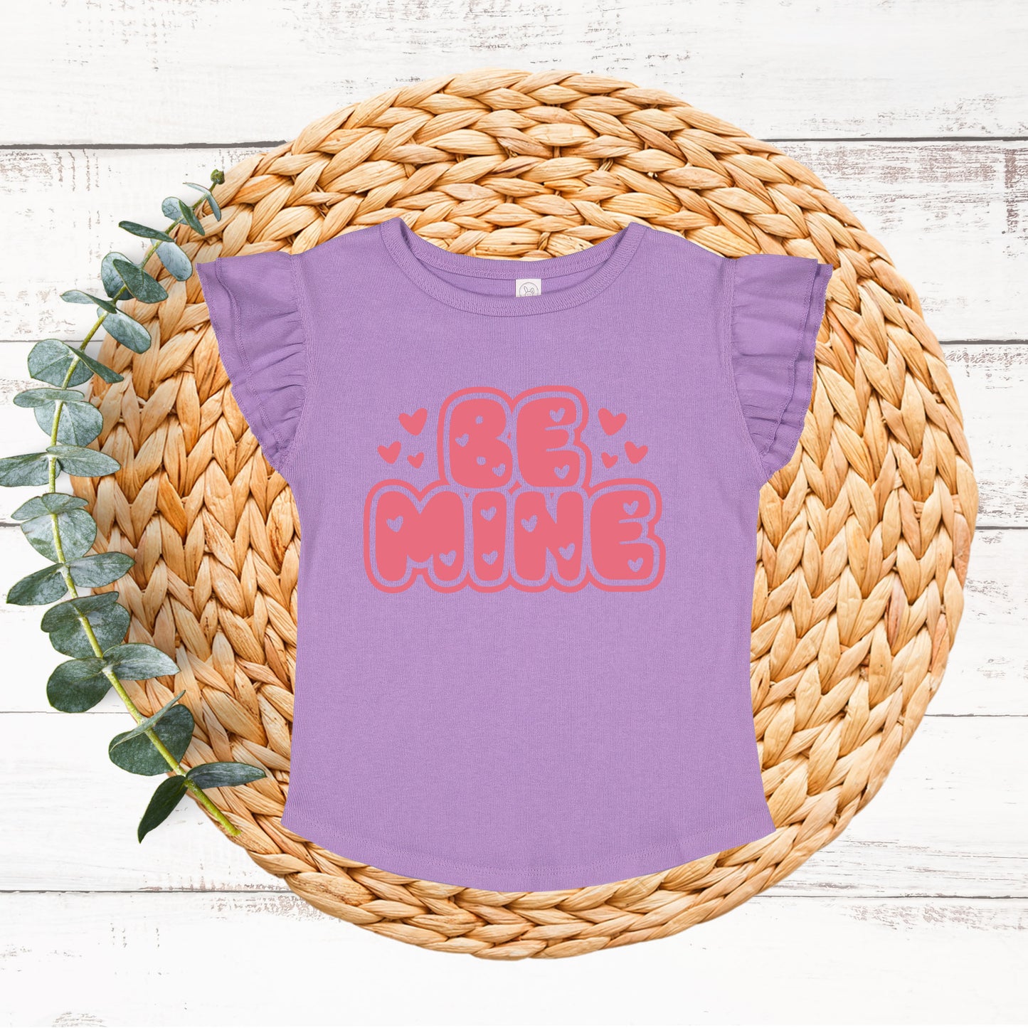 Be Mine Bubble | Toddler Graphic Flutter Sleeve Tee