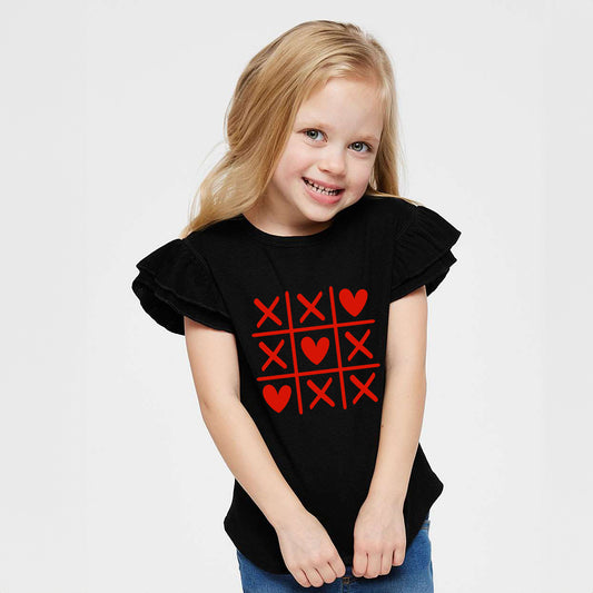 Tic Tac Heart | Toddler Graphic Flutter Sleeve Tee