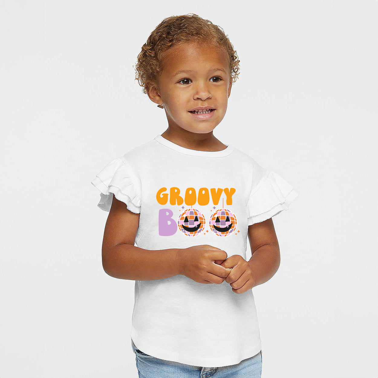 Groovy Boo | Toddler Graphic Flutter Sleeve Tee