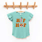 Hip Hop Bunny With Glasses | Toddler Graphic Flutter Sleeve Tee
