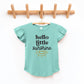Hello Little Sunshine | Toddler Graphic Flutter Sleeve Tee