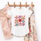 Candy Heart Smile Solid | Toddler Graphic Flutter Sleeve Tee