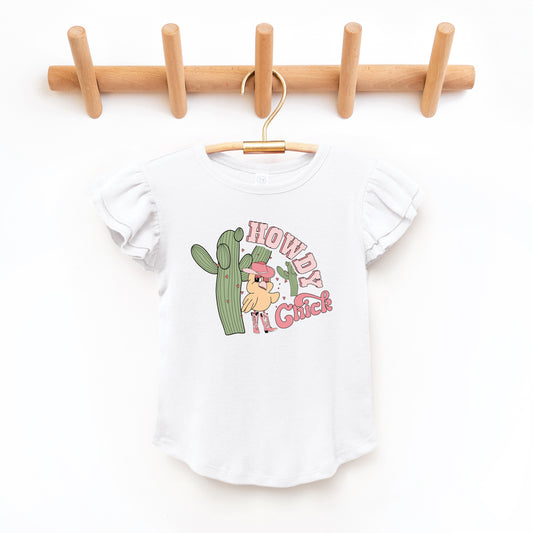 Howdy Chick | Toddler Graphic Flutter Sleeve Tee