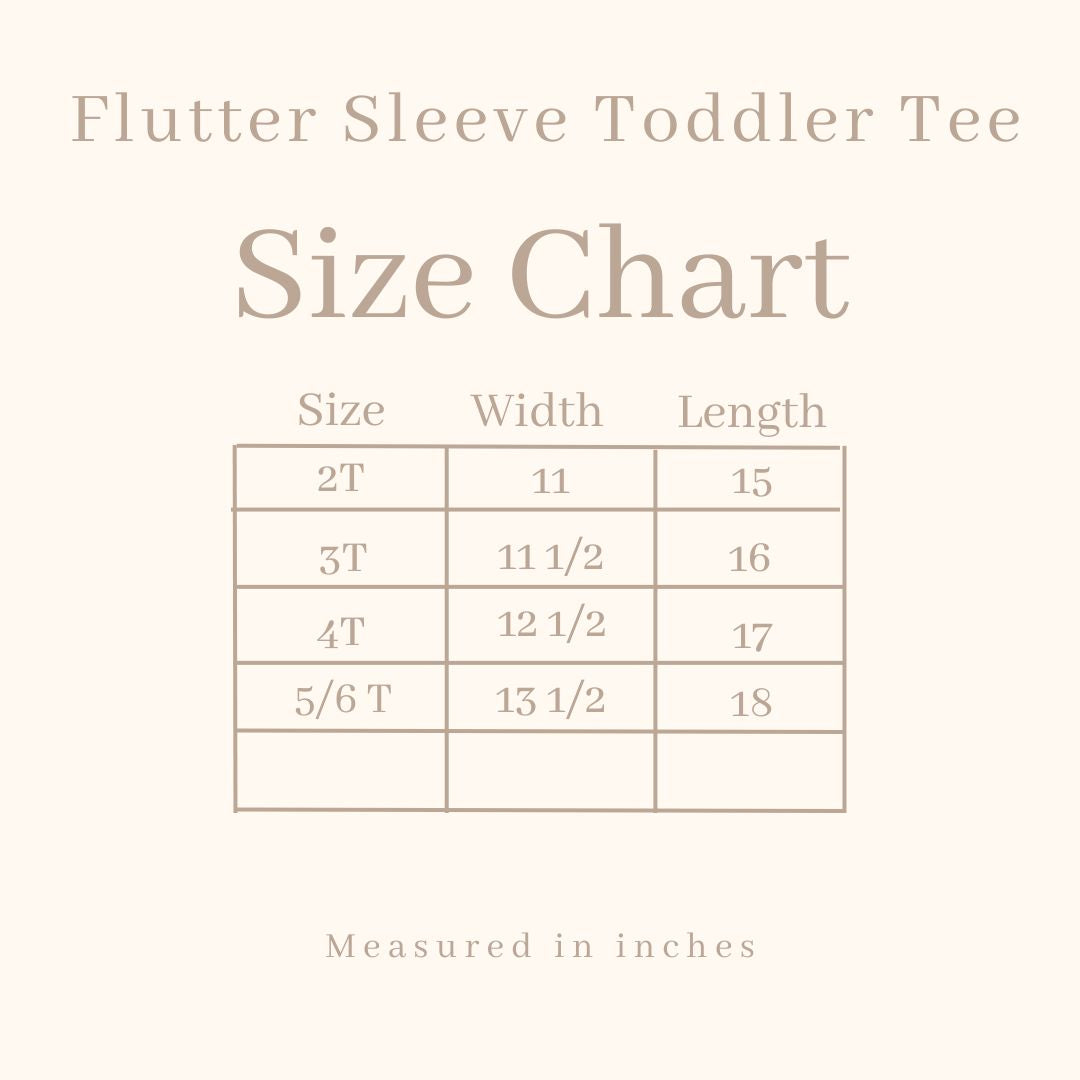 Bunny Face With Flowers | Toddler Graphic Flutter Sleeve Tee