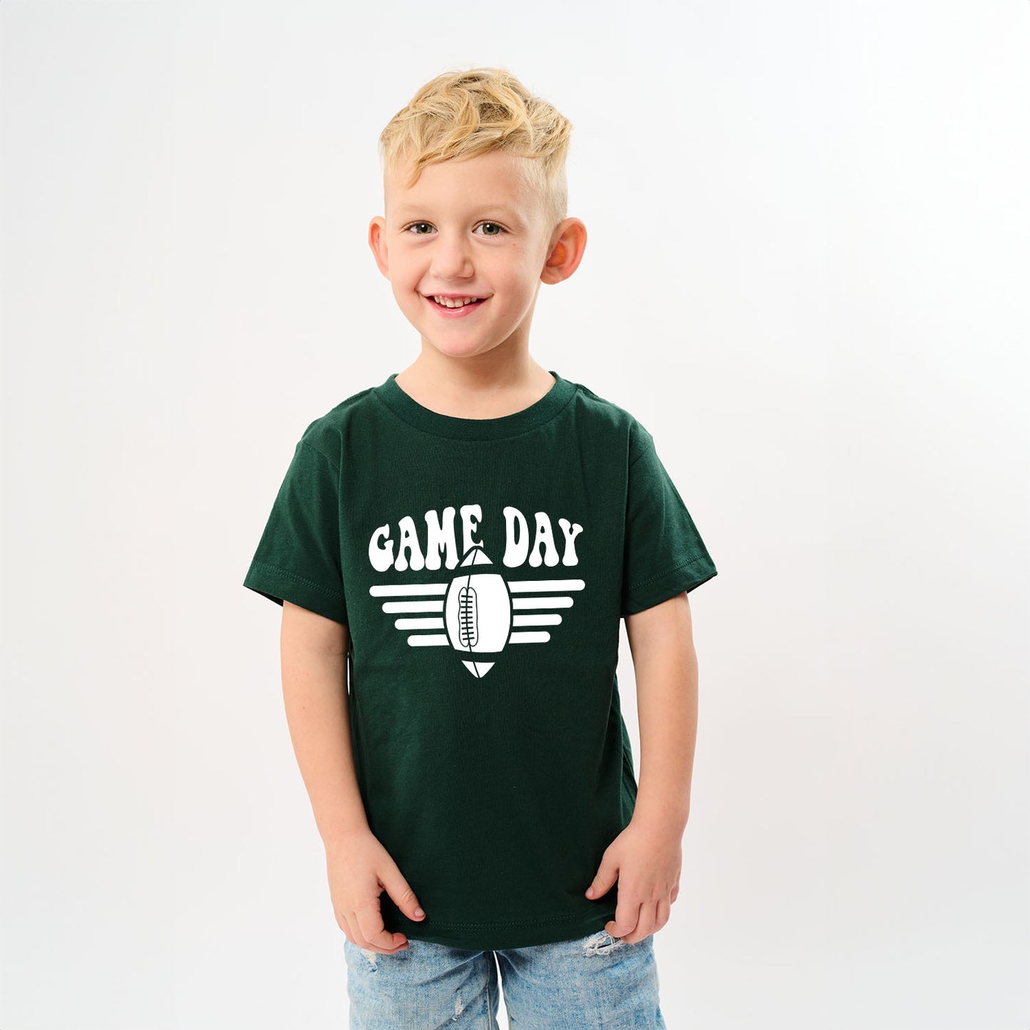 Football Game Day Stripes | Toddler Graphic Short Sleeve Tee