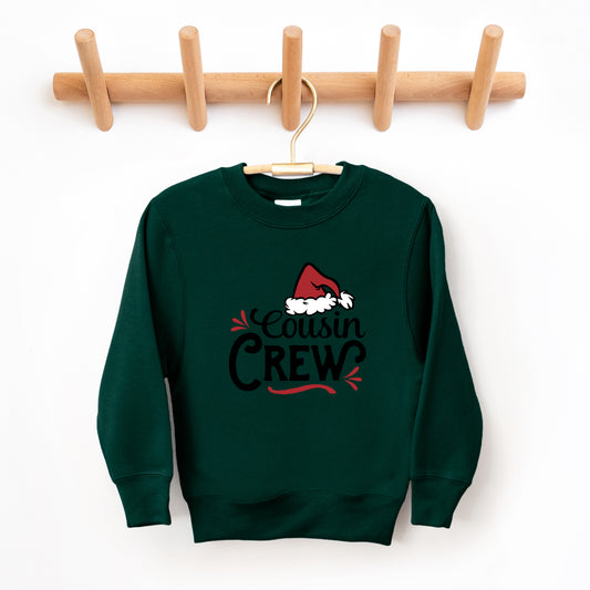 Cousin Crew Santa Hat | Youth Graphic Sweatshirt