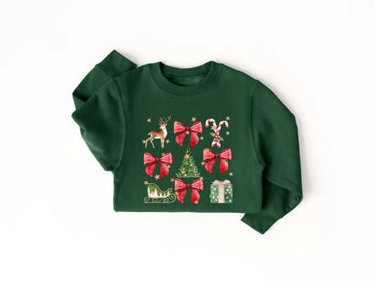 Coquette Christmas Collage | Youth Graphic Sweatshirt