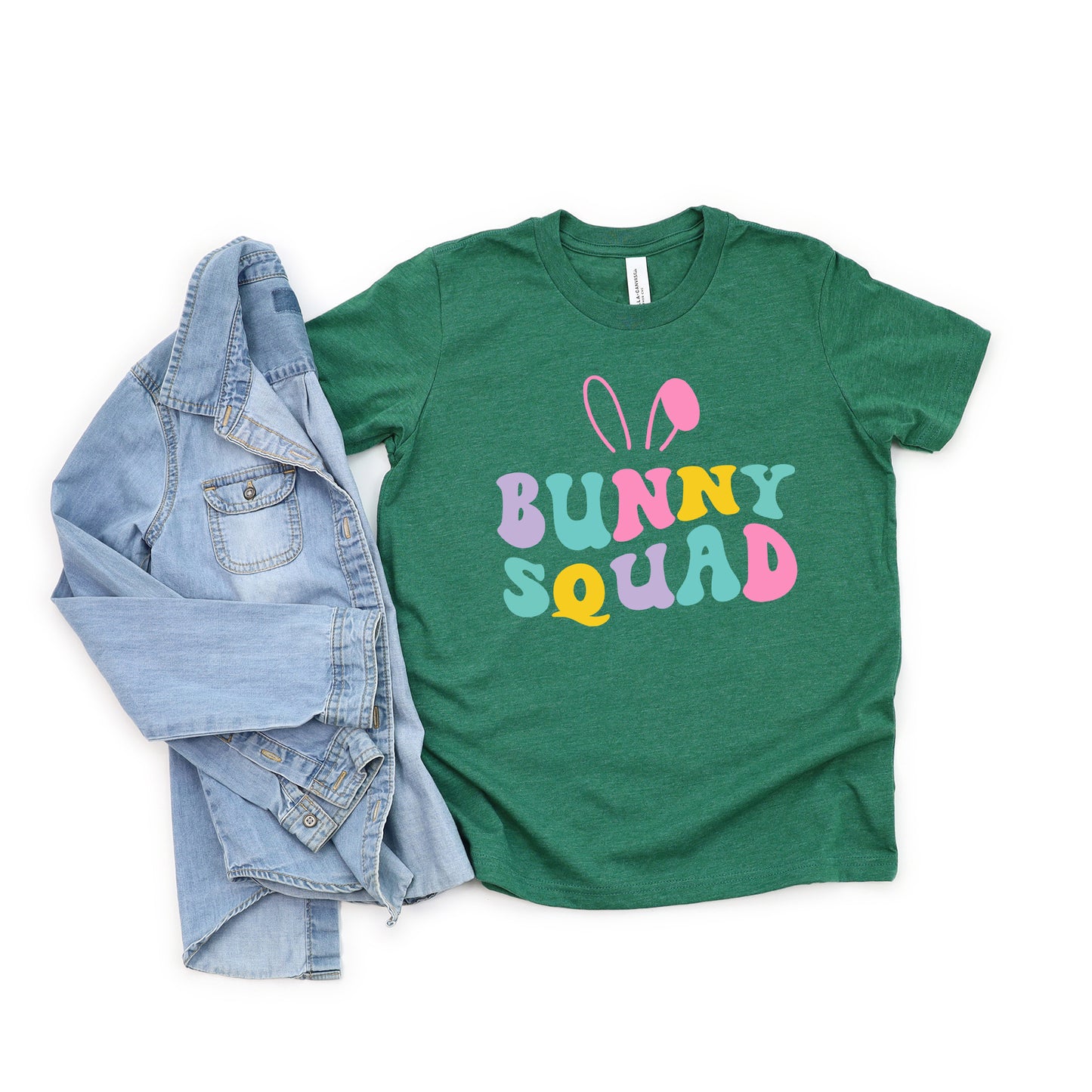 Bunny Squad Colorful | Youth Graphic Short Sleeve Tee