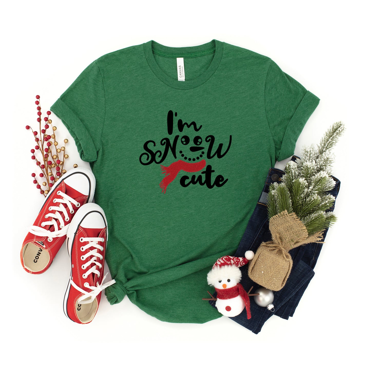 I'm Snow Cute Glitter | Youth Graphic Short Sleeve Tee