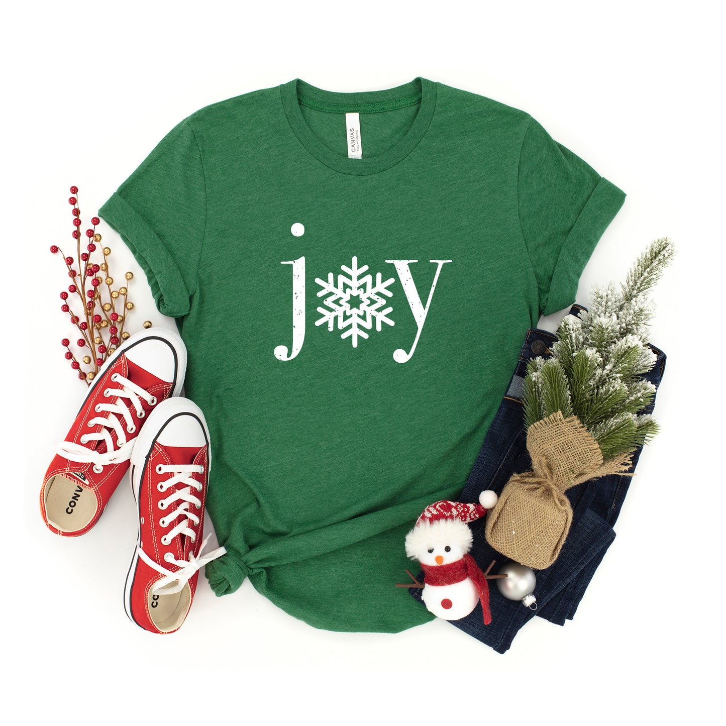 Joy Snowflake | Youth Graphic Short Sleeve Tee