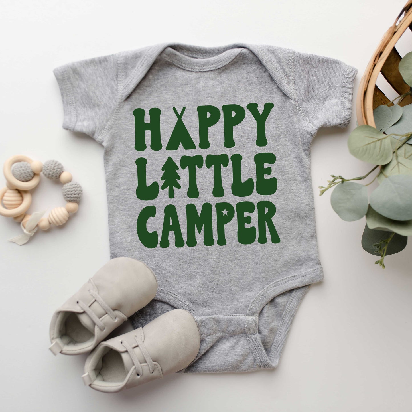 Happy Little Camper | Baby Graphic Short Sleeve Onesie