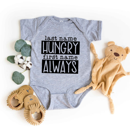 Last Name Hungry | Baby Graphic Short Sleeve Onesie