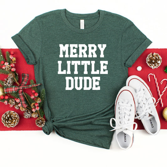 Merry Little Dude | Youth Graphic Short Sleeve Tee