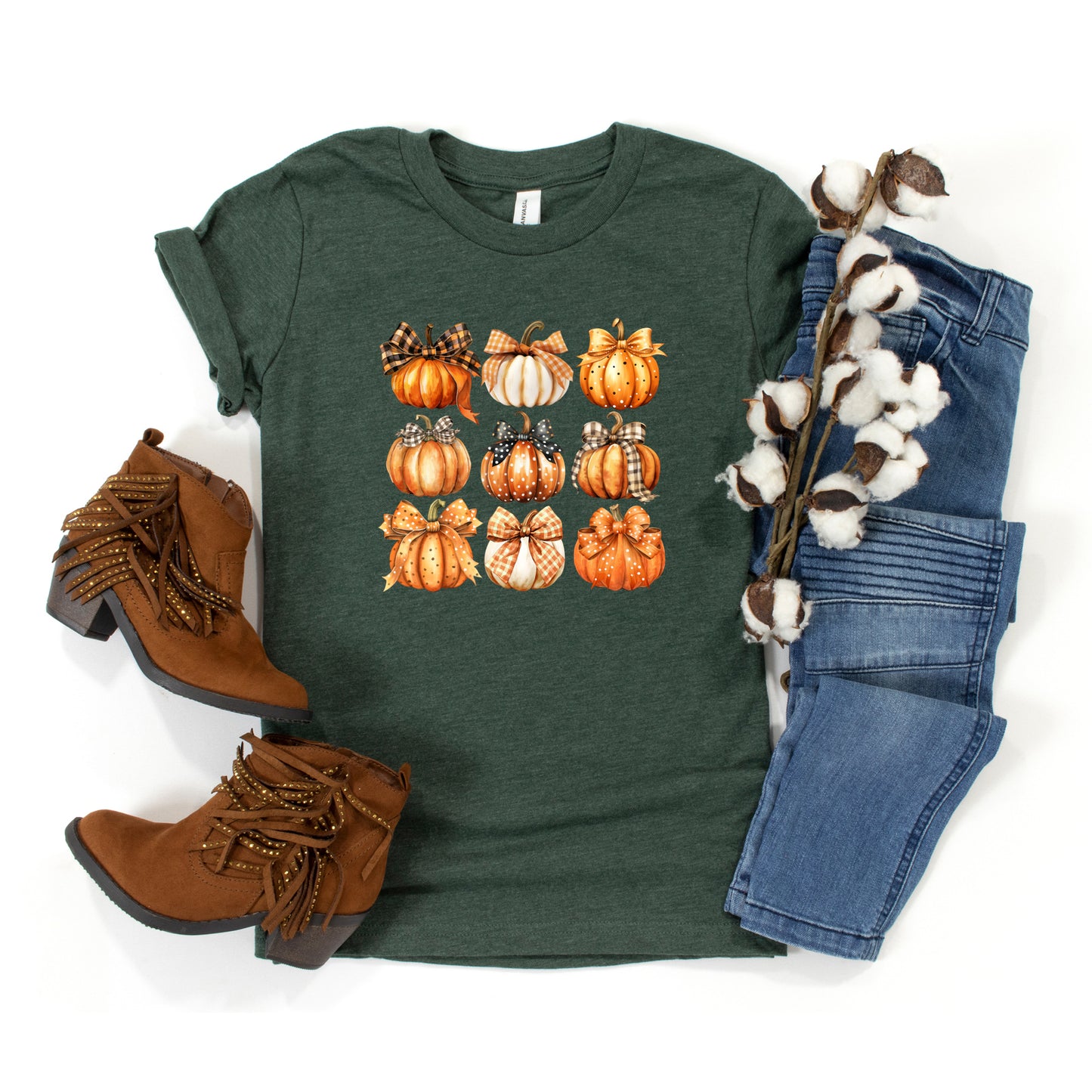 Coquette Fall Pumpkin Chart | Toddler Graphic Short Sleeve Tee