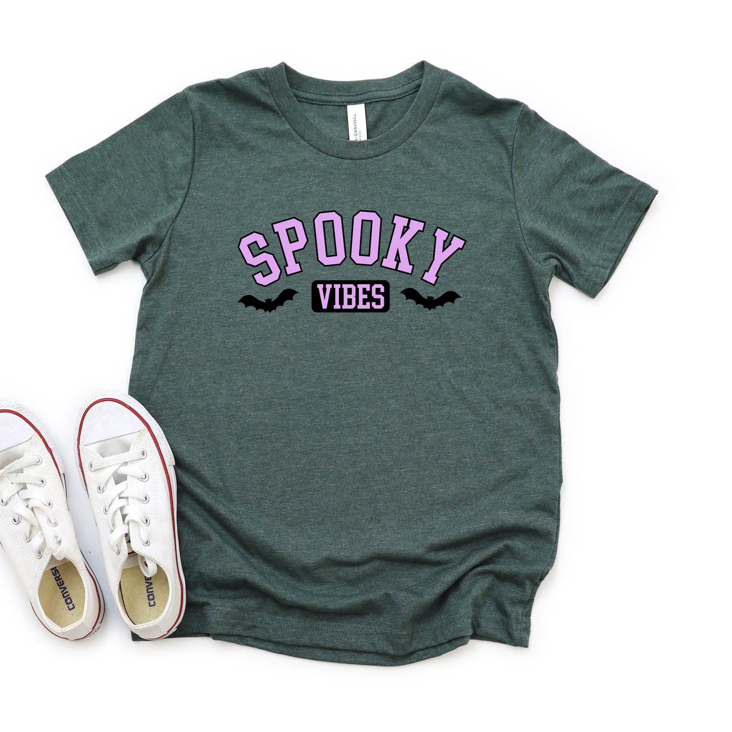 Spooky Vibes Bats | Youth Graphic Short Sleeve Tee