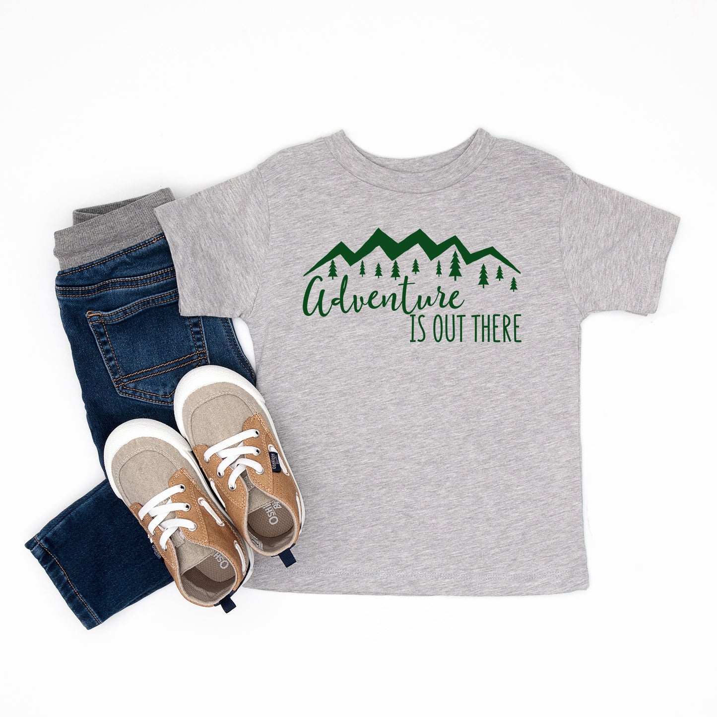 Adventure Is Out There Mountains | Toddler Graphic Short Sleeve Tee