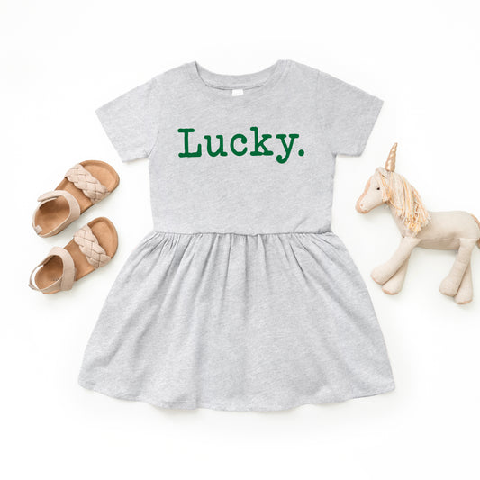 Lucky Typewriter | Toddler Graphic Dress