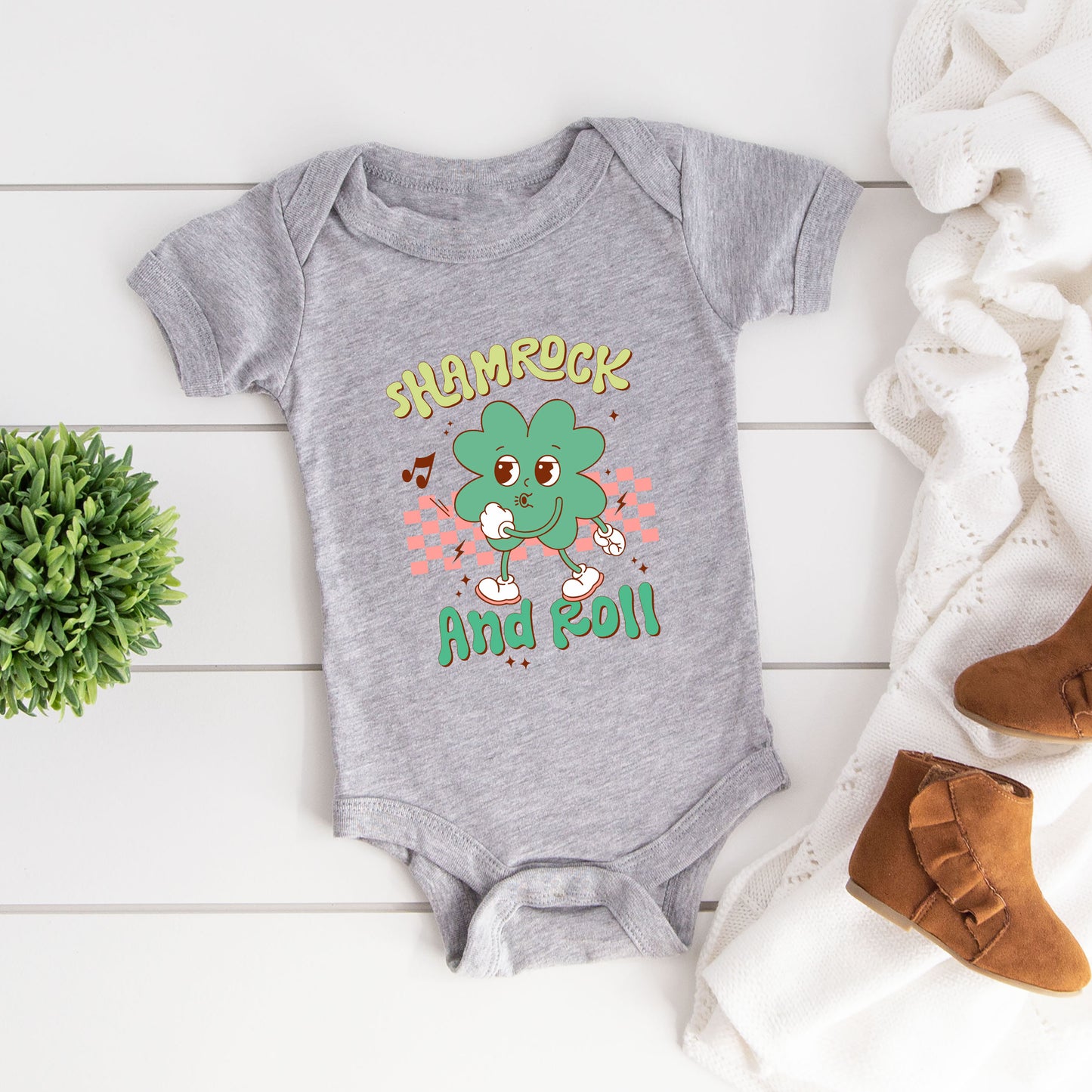 Shamrock and Roll | Baby Graphic Short Sleeve Onesie