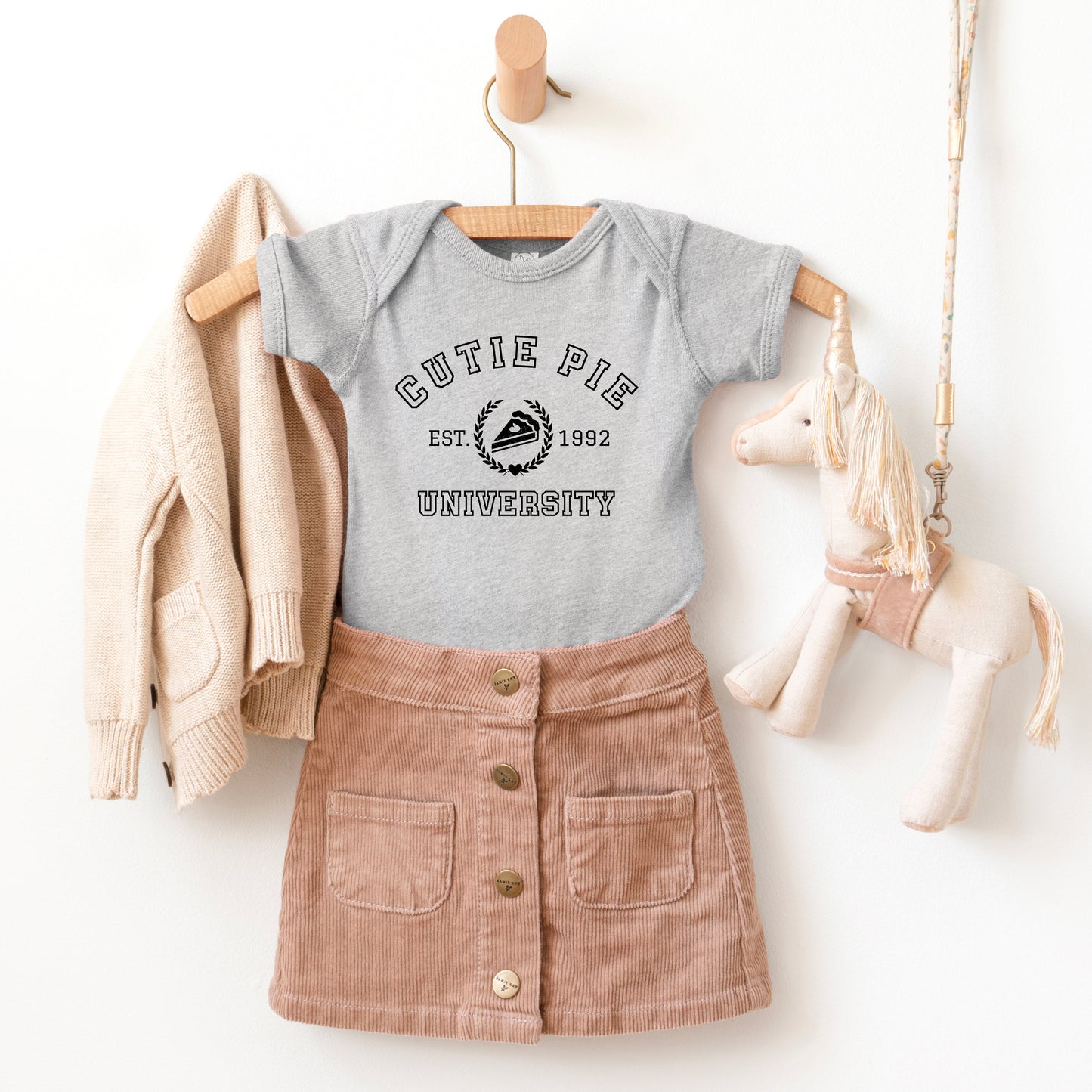 Cutie Pie University | Baby Graphic Short Sleeve Onesie