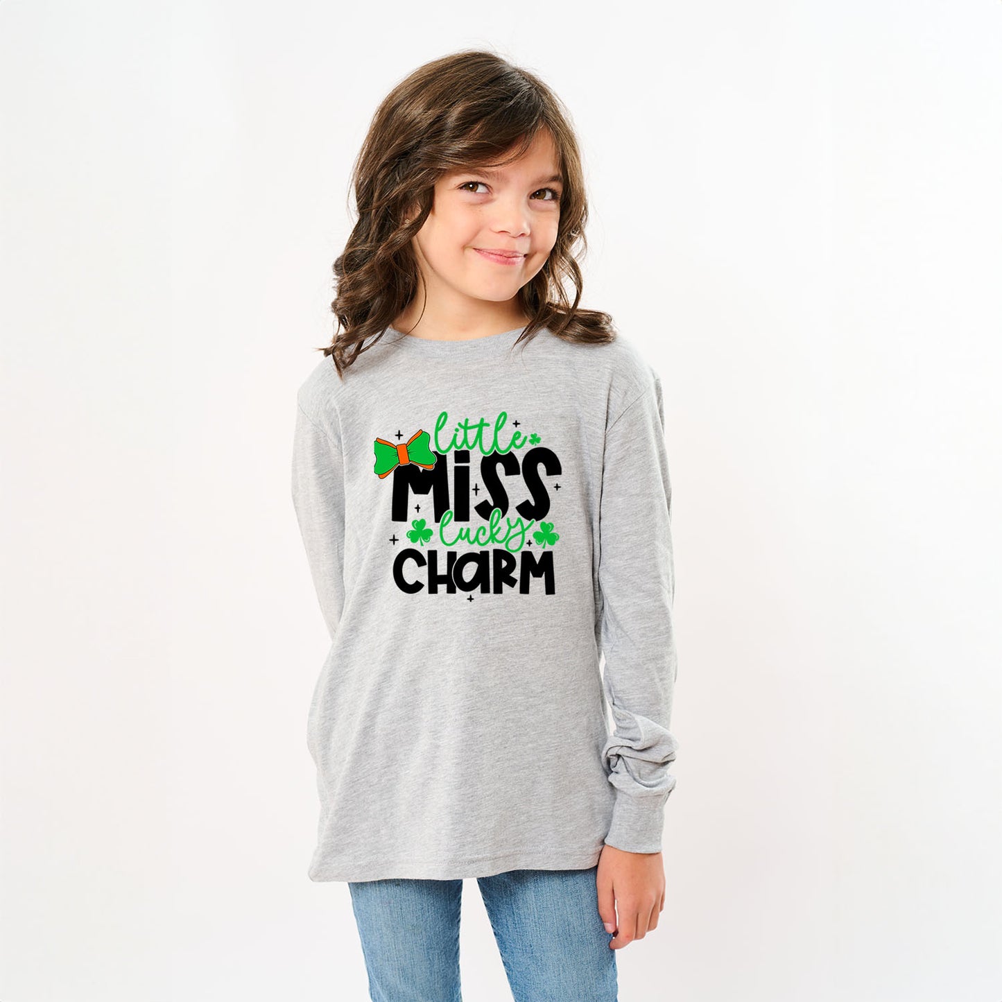 Little Miss Lucky Charm | Toddler Graphic Long Sleeve Tee