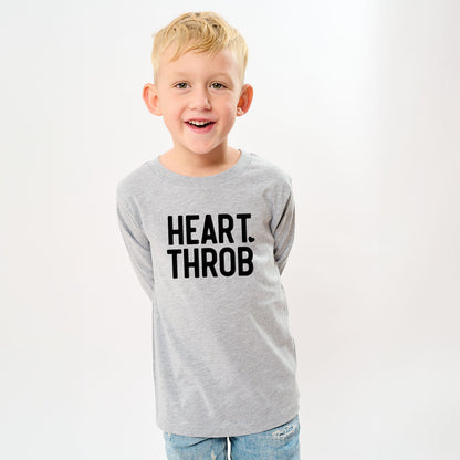 Heart Throb Small Heart Puff Print | Youth Graphic Long Sleeve Tee