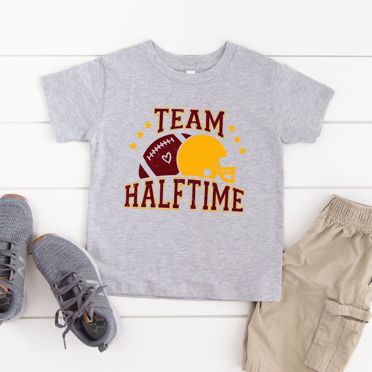 Team Halftime Distressed - Maroon | Toddler Graphic Short Sleeve Tee