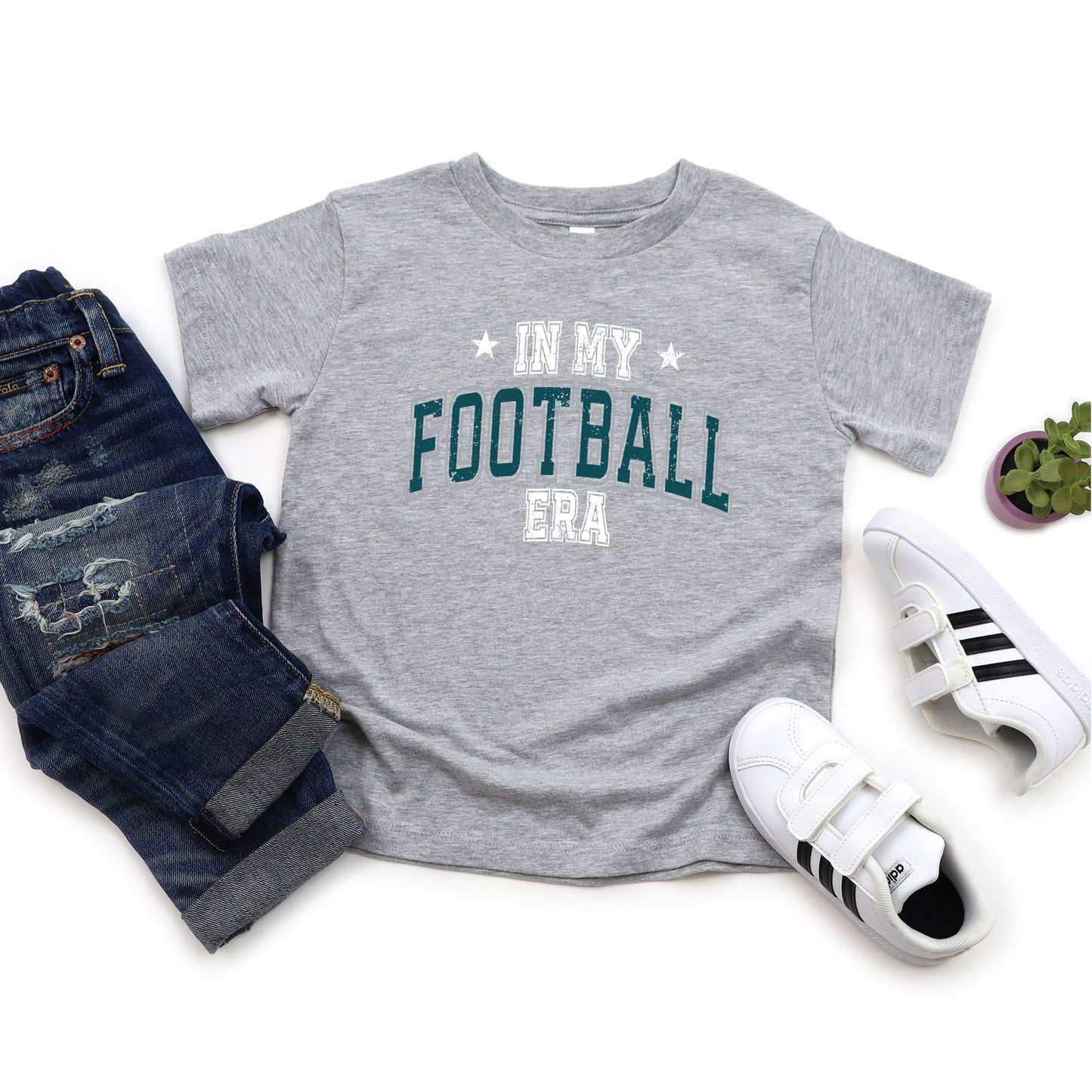 In My Football Era - Green | Toddler Graphic Short Sleeve Tee