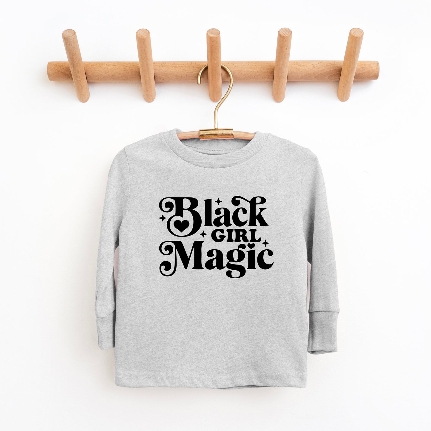 Black Girl Magic | Toddler Graphic Long Sleeve Tee