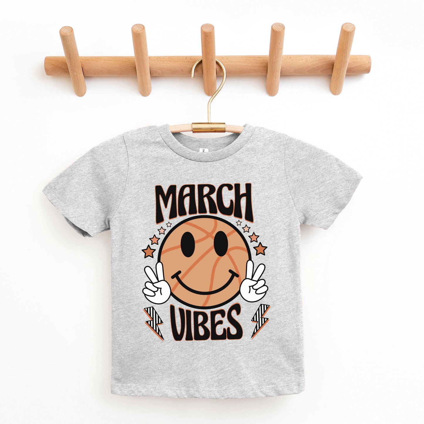 March Vibes Basketball | Youth Graphic Short Sleeve Tee