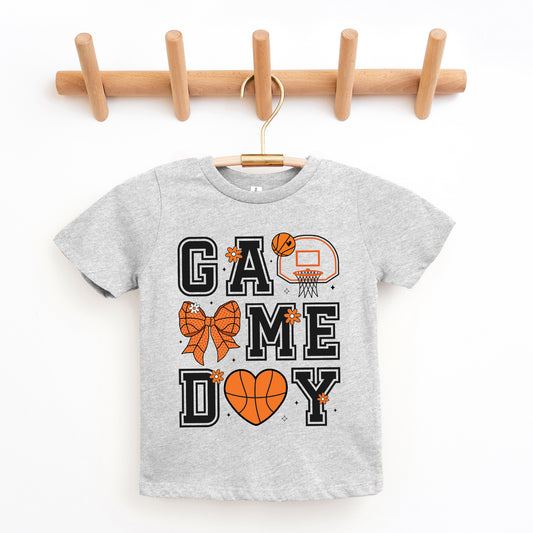 Basketball Game Day Coquette | Toddler Graphic Short Sleeve Tee