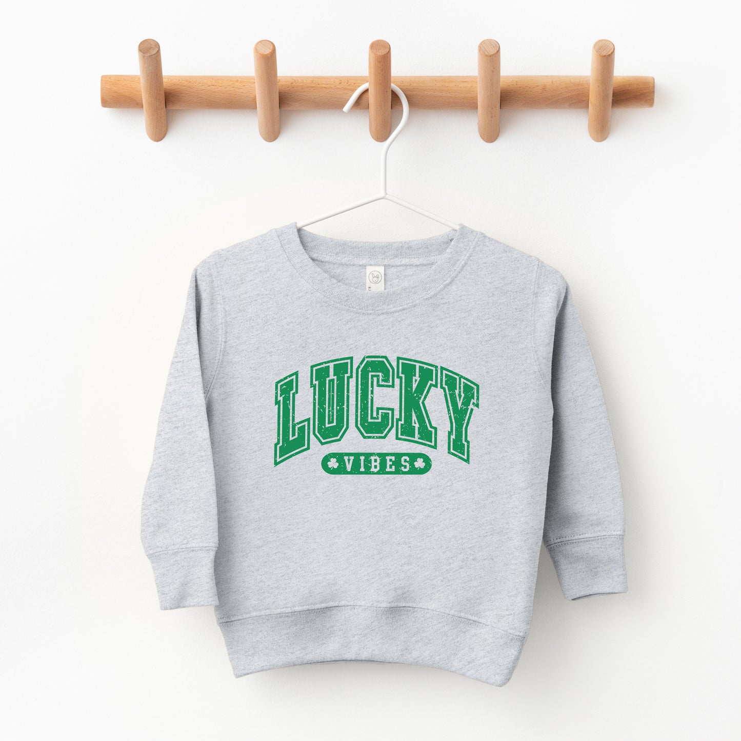 Lucky Vibes Distressed | Youth Ultra-Soft Graphic Sweatshirt