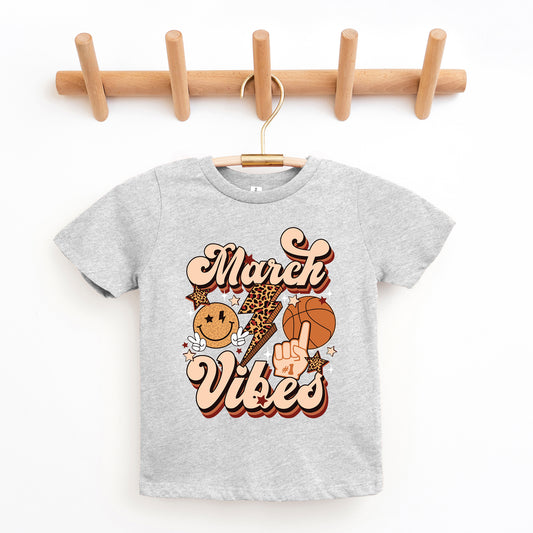 March Vibes Basketball Cheetah | Youth Graphic Short Sleeve Tee