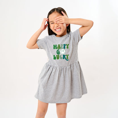 Happy Go Lucky Smiley Face | Toddler Graphic Dress