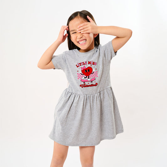 Little Miss Valentine Skateboard | Toddler Graphic Dress