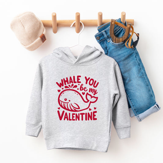 Valentine's Whale | Toddler Graphic Hoodie