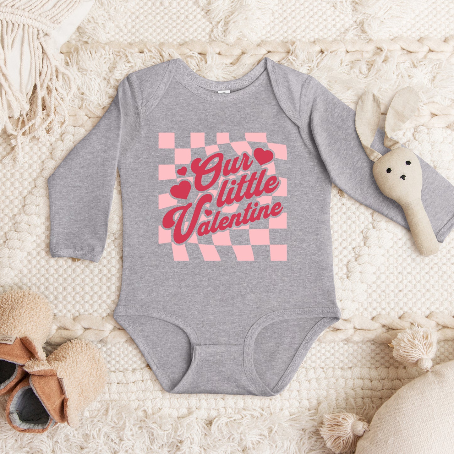 Our Little Valentine | Baby Graphic Long Sleeve Onesie