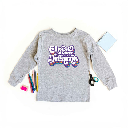 Chase Your Dreams Retro | Youth Graphic Long Sleeve Tee