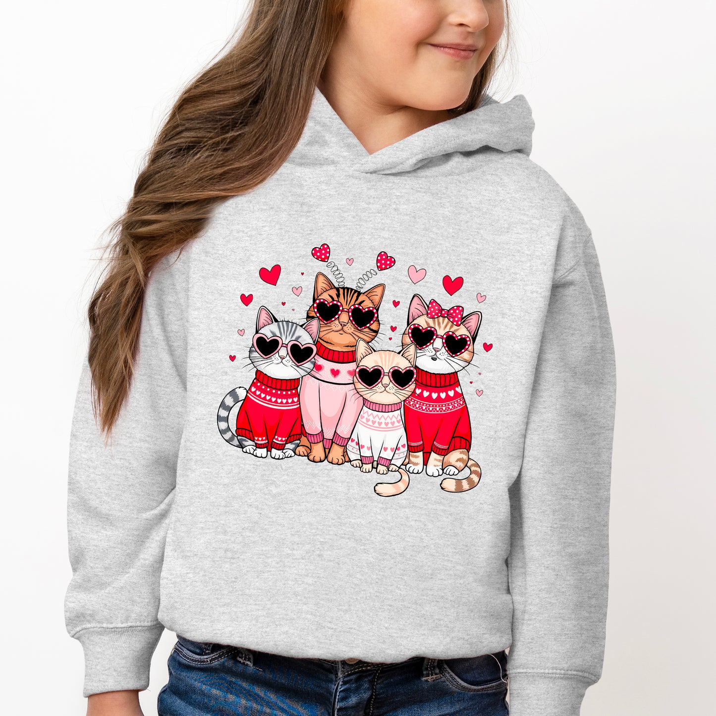 Valentine Kittens | Toddler Graphic Hoodie