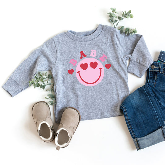 Babe Smile | Toddler Graphic Long Sleeve Tee