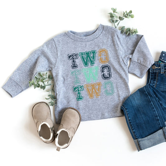 Two Two Two | Toddler Graphic Long Sleeve Tee