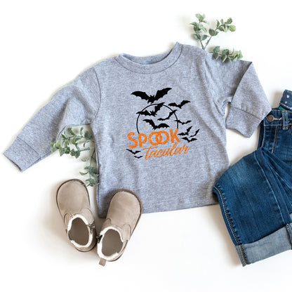 SpookTacular Glitter | Toddler Graphic Long Sleeve Tee