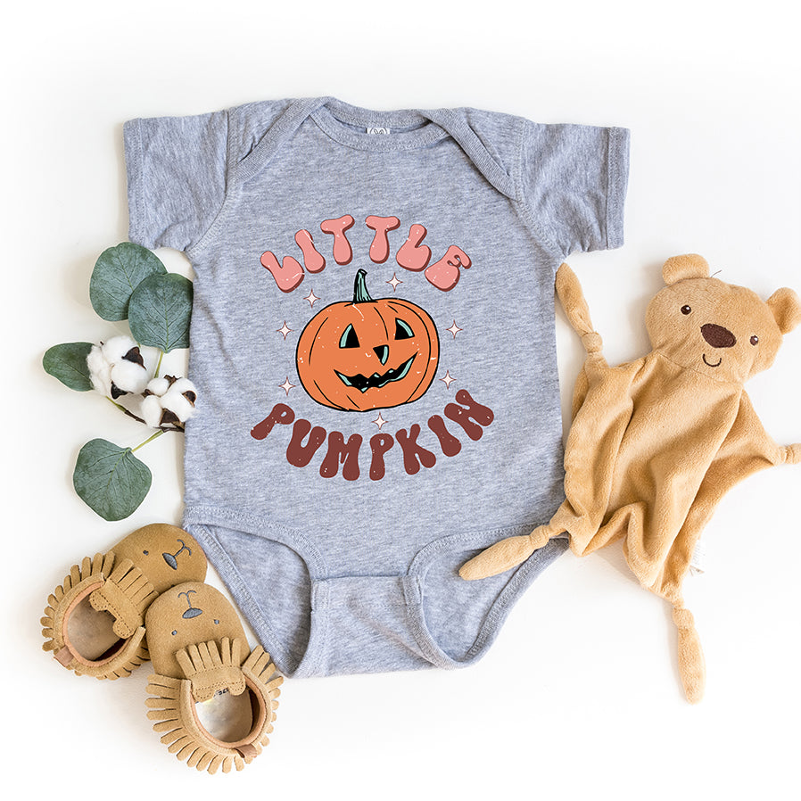 Little Pumpkin Retro | Baby Graphic Short Sleeve Onesie