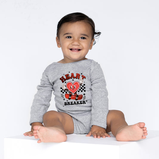 Heart Breaker Skater | Baby Graphic Long Sleeve Onesie