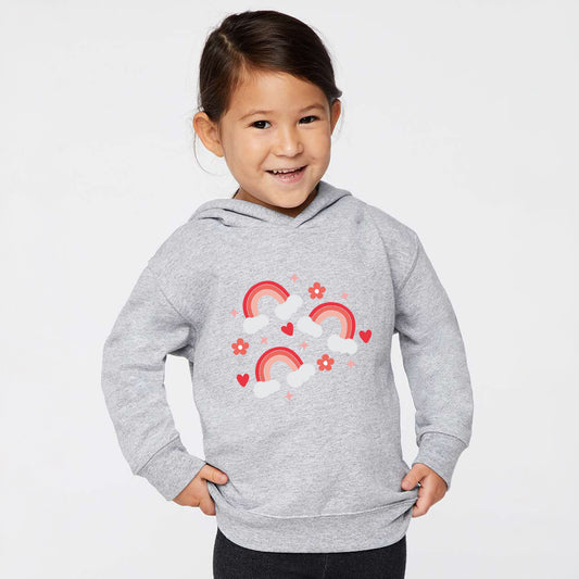 Valentine Rainbow | Toddler Graphic Hoodie