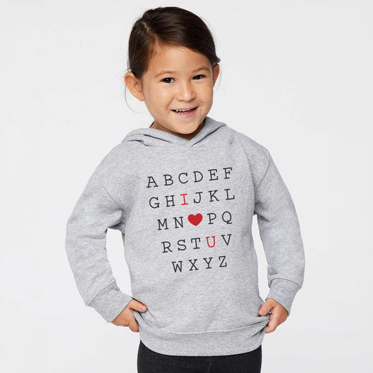 Alphabet I Love You | Toddler Graphic Hoodie